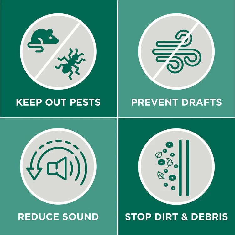 M-D Building Products White Vinyl Economy Self-Adhesive Door Sweep, 1 1/2-In x 36-In