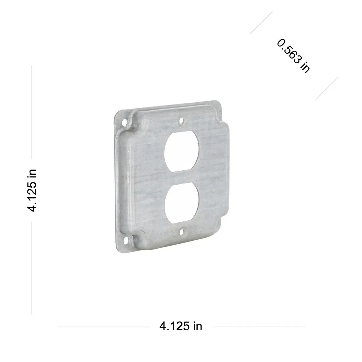 Raco Exposed Work Square Duplex Cover, 4-In x 4-In