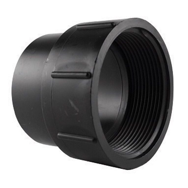 Charlotte Pipe ABS DWV Cleanout Adapter, 2-In Spigot x 2-In FIP