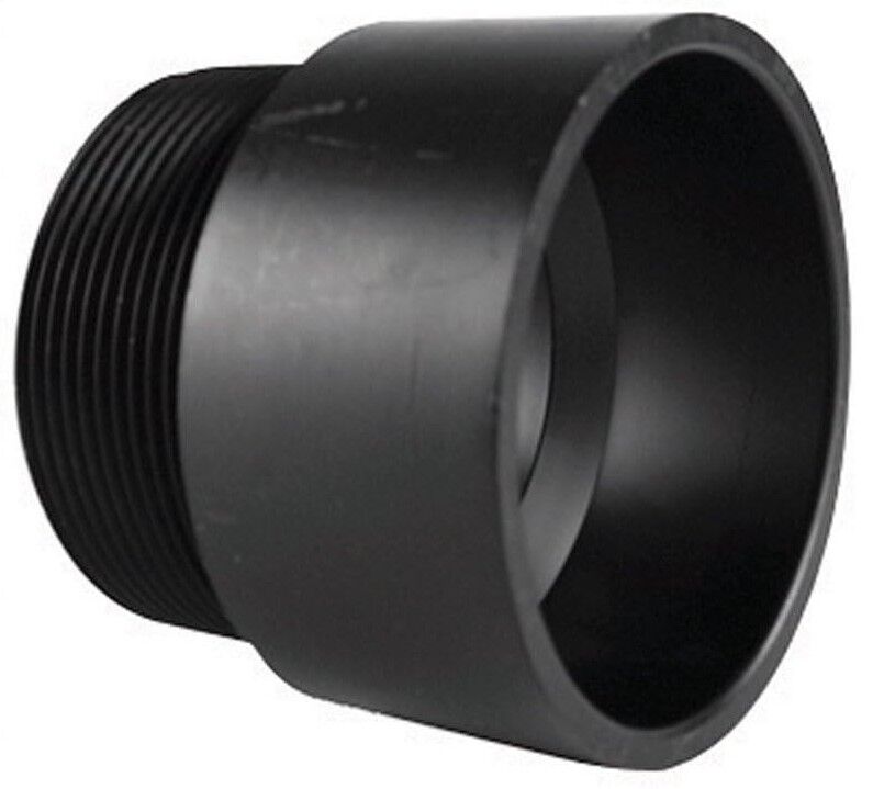 Charlotte Pipe ABS DWV Pipe Adapter, 2-In Hub x 2-In MPT