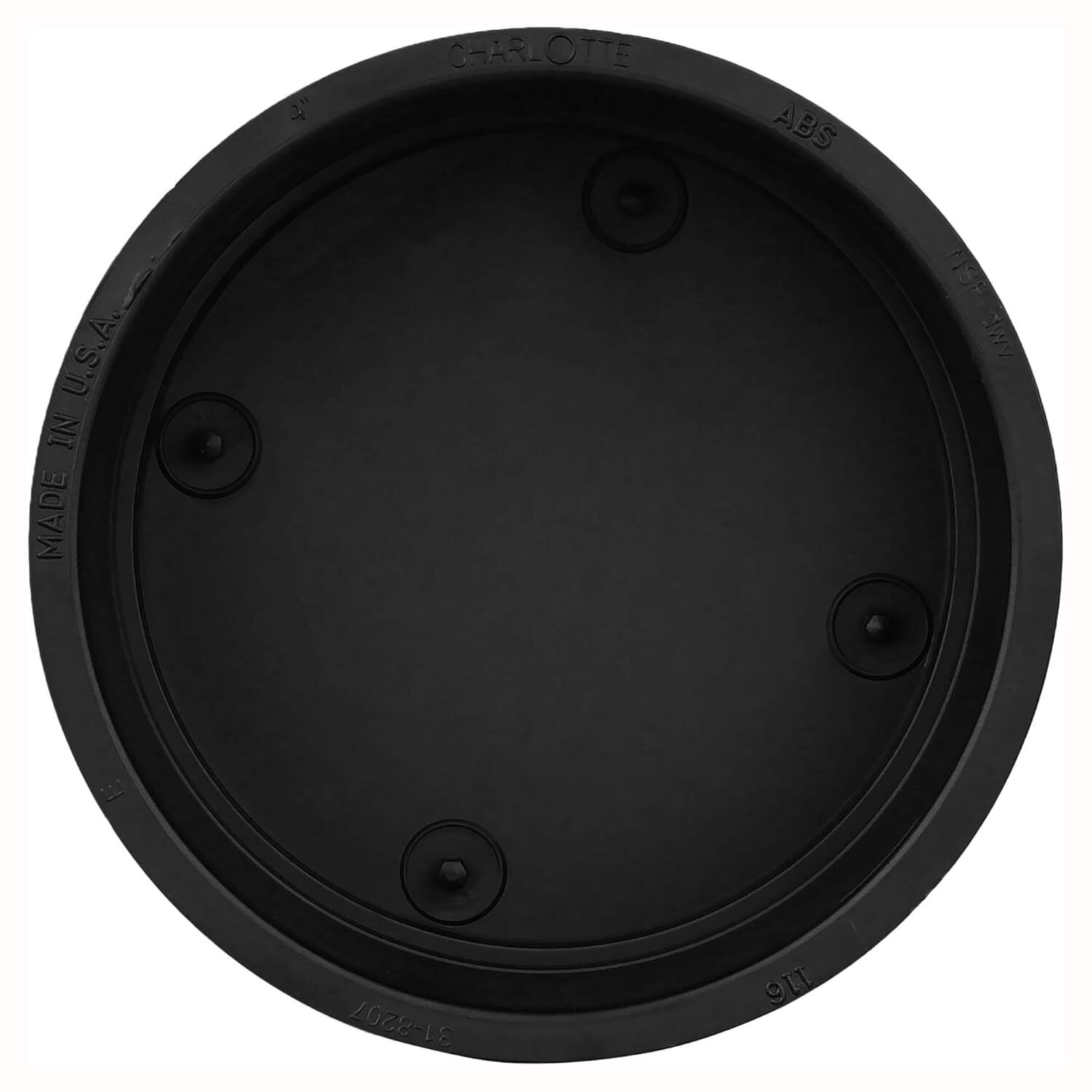 Charlotte Pipe ABS DWV Cap, 4-In Hub