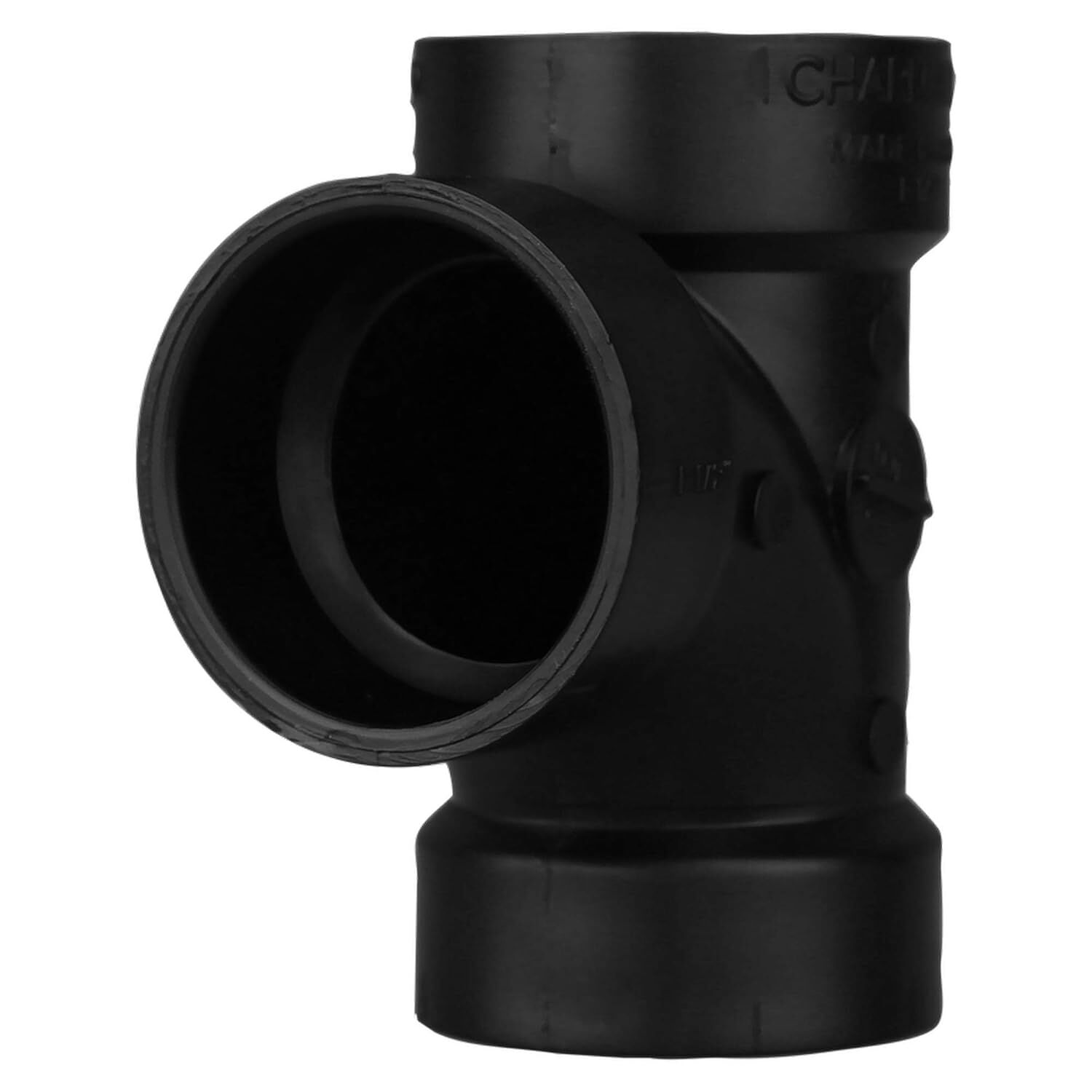 Charlotte Pipe ABS DWV Sanitary Tee, 1 1/2-In Hub