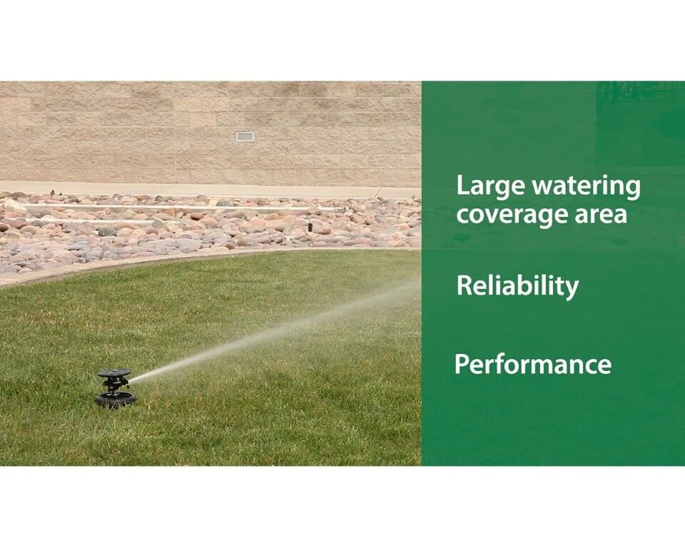 Rain Bird Maxi-Paw 3-In Pop-Up 20°-360° Pattern Blue Nozzle #8 Impact Rotor Sprinkler, 45-Ft