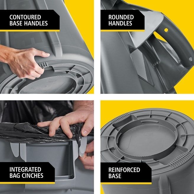 Rubbermaid Vented Brute Container, 32-Gal