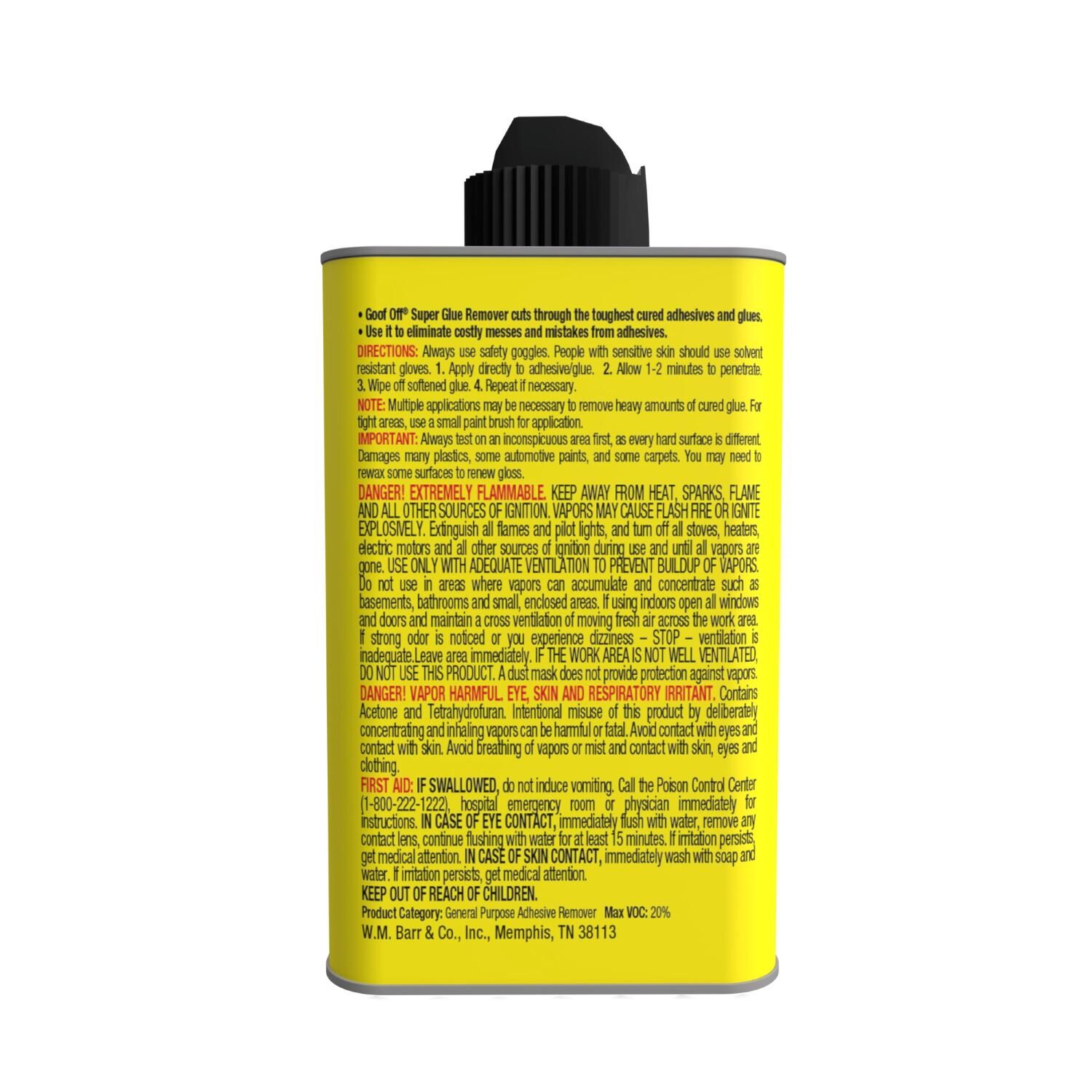 Goof Off Super Glue Remover, 4-Oz