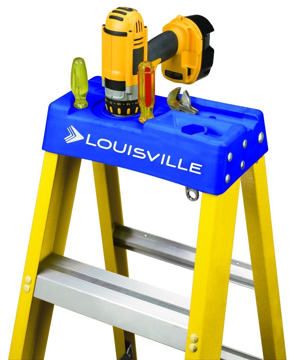 Louisville Ladder Fiberglass Step Ladder, Type I, Load Capacity 250-Lb, 6-Ft