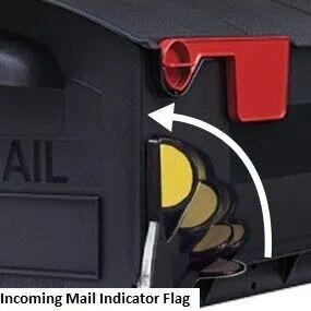 Architectural Mailboxes Patriot Large Post Mount Black Mailbox, 9.5-In x 12 2/5-In x 21 3/10-In