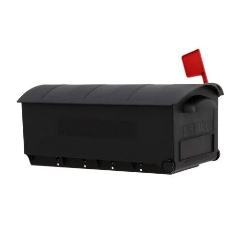 Architectural Mailboxes Patriot Large Post Mount Black Mailbox, 9.5-In x 12 2/5-In x 21 3/10-In