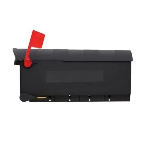 Architectural Mailboxes Patriot Large Post Mount Black Mailbox, 9.5-In x 12 2/5-In x 21 3/10-In