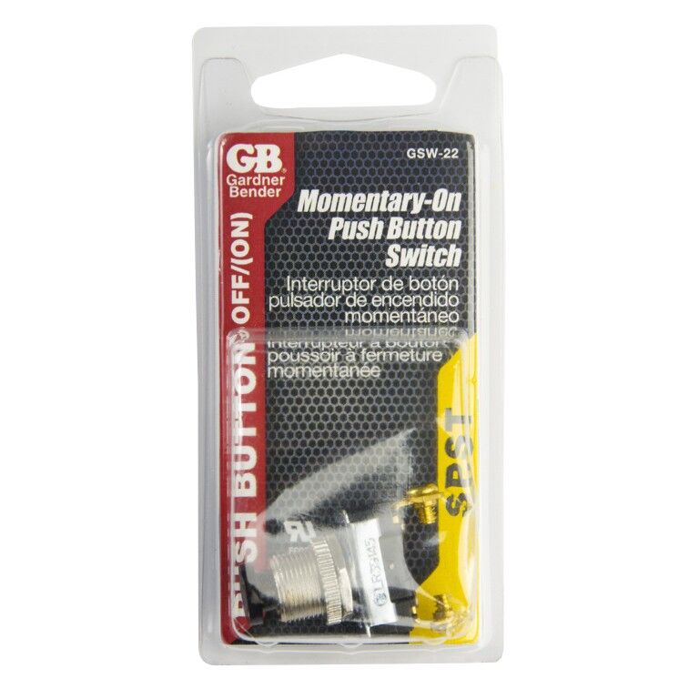Gardner Bender SPST Momentary Contact Push Button Switch