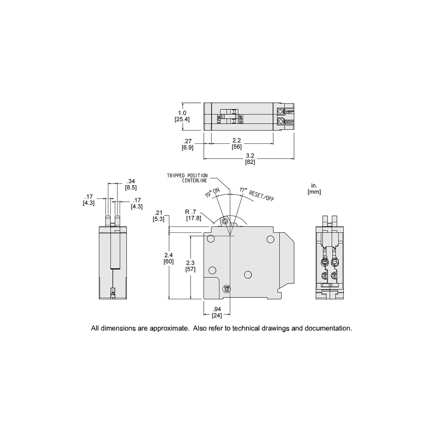 Square D Homeline Tandem 2 x 1-Pole Mini Circuit Breaker, 20-A, 120-V/240-V AC