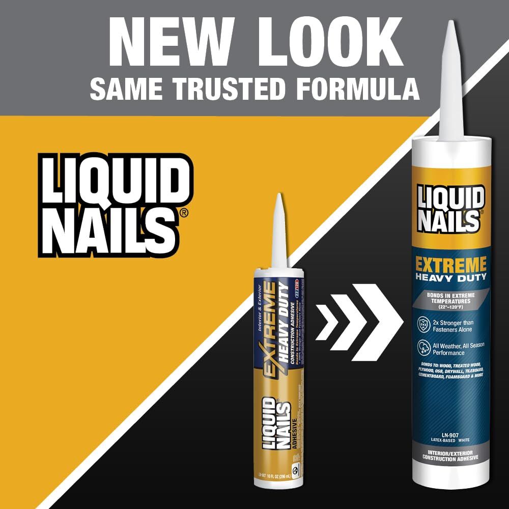 Liquid Nails Extreme Heavy Duty Interior & Exterior Construction Adhesive, 10-Oz