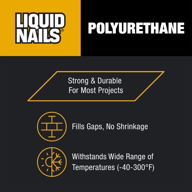 Liquid Nails Polyurethane Interior & Exterior Construction Adhesive, 10-Oz