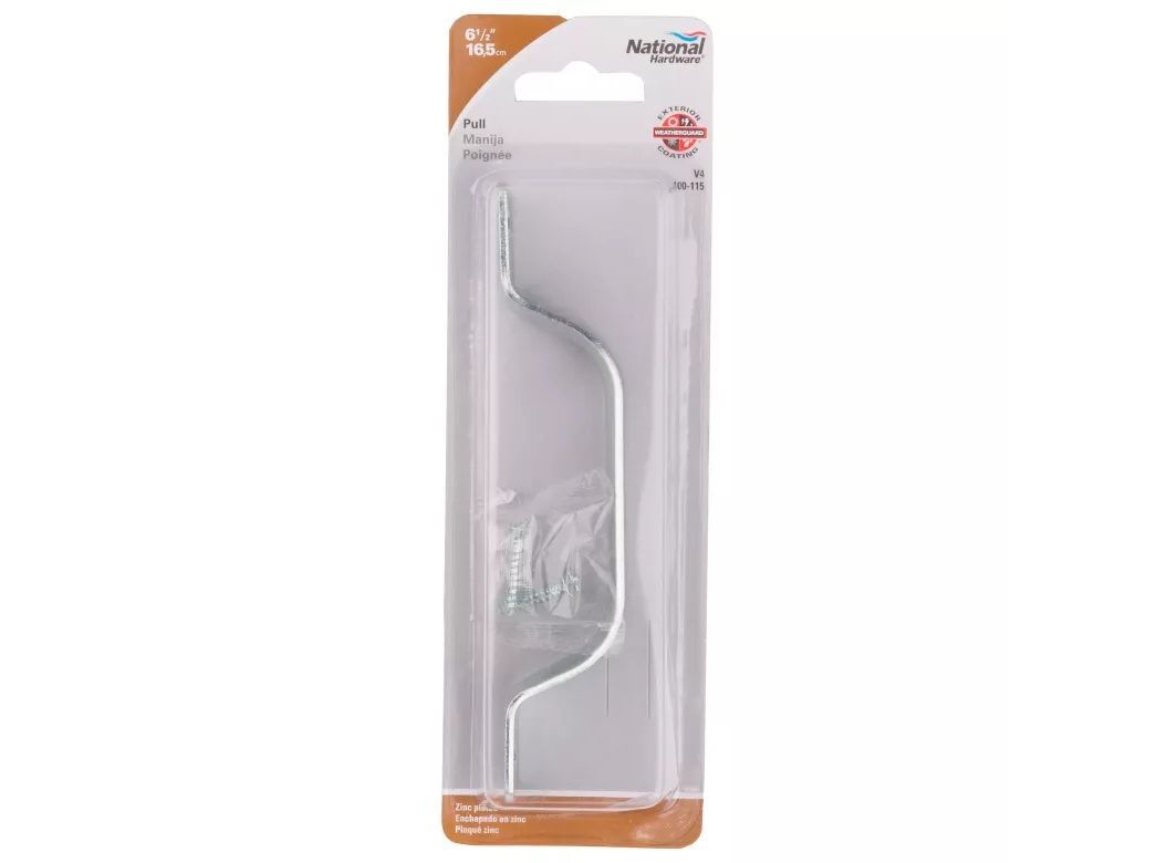 National Hardware Zinc Plated Door Pull, 6-1/2-In
