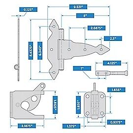 National Hardware Black Spear Gate Kit, 8-In