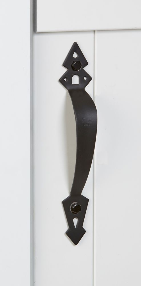 National Hardware Matte Black Decorative Gate Pull, 11-In