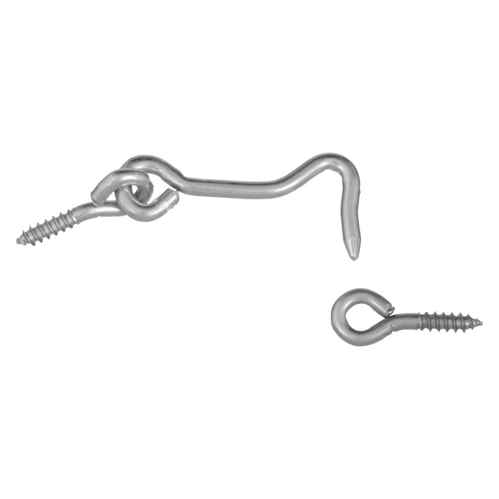 National Hardware Zinc Plated Hook & Eye, 2-In