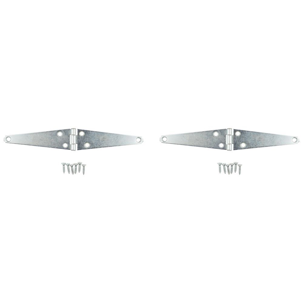 National Hardware Zinc Plated Light Strap Hinge, 5-In, 2-Pk