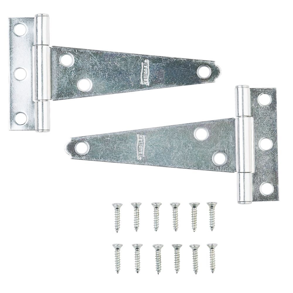 National Hardware Zinc Plated Light T-Hinge, 4-In, 2-Pk