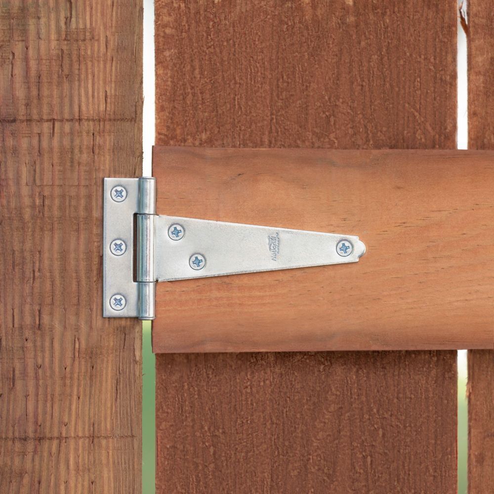 National Hardware Zinc Plated Light T-Hinge, 4-In, 2-Pk