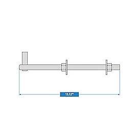 National Hardware Zinc Plated Bolts Hook, 3/4-In X 12-In