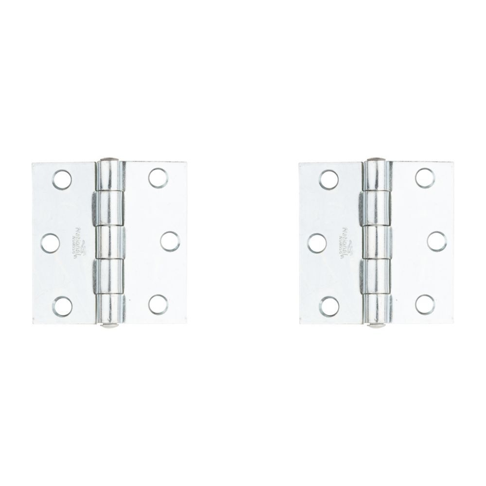 National Hardware Zinc Plated Removable Pin Hinge, 2-In, 2-Pk