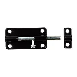 National Hardware Black Barrel Bolt, 4-In