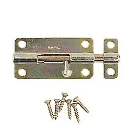 National Hardware Brass Barrel Bolt, 4-In