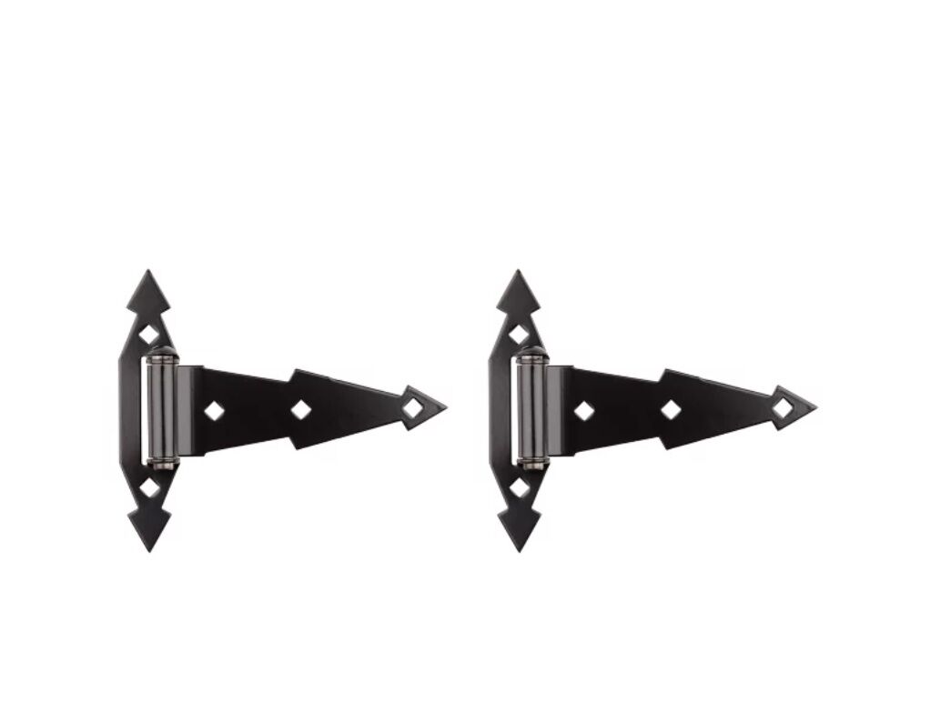 National Hardware Black Ornamental T-Hinge, 2-Pk