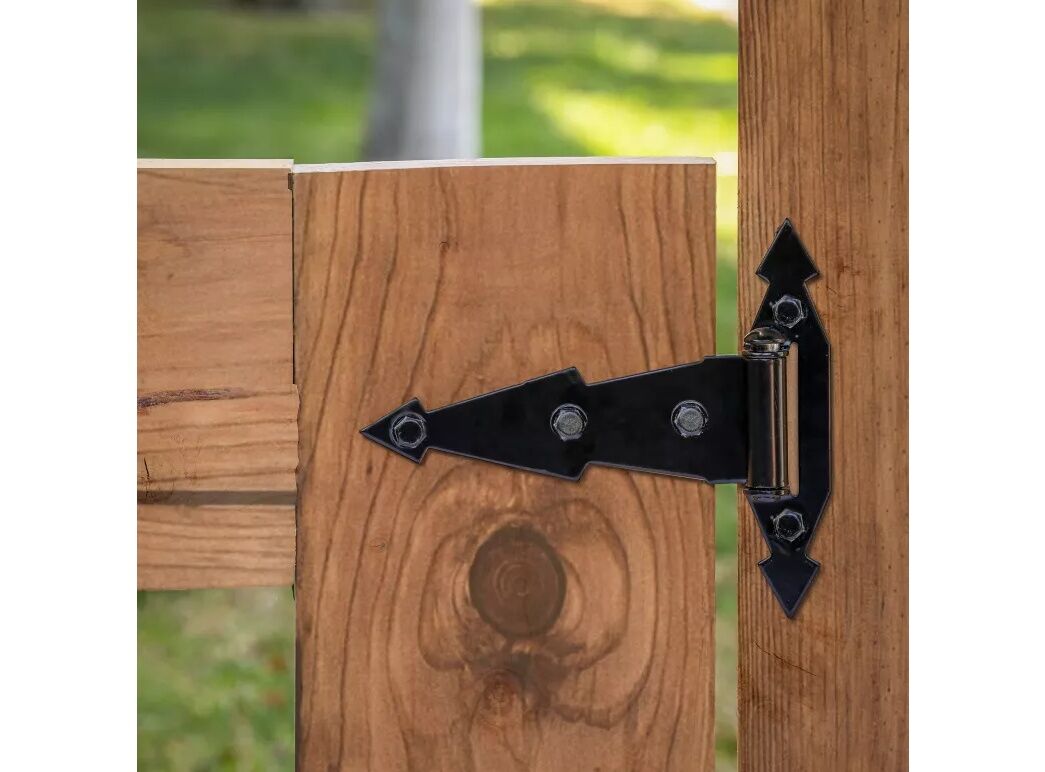 National Hardware Black Ornamental T-Hinge, 2-Pk