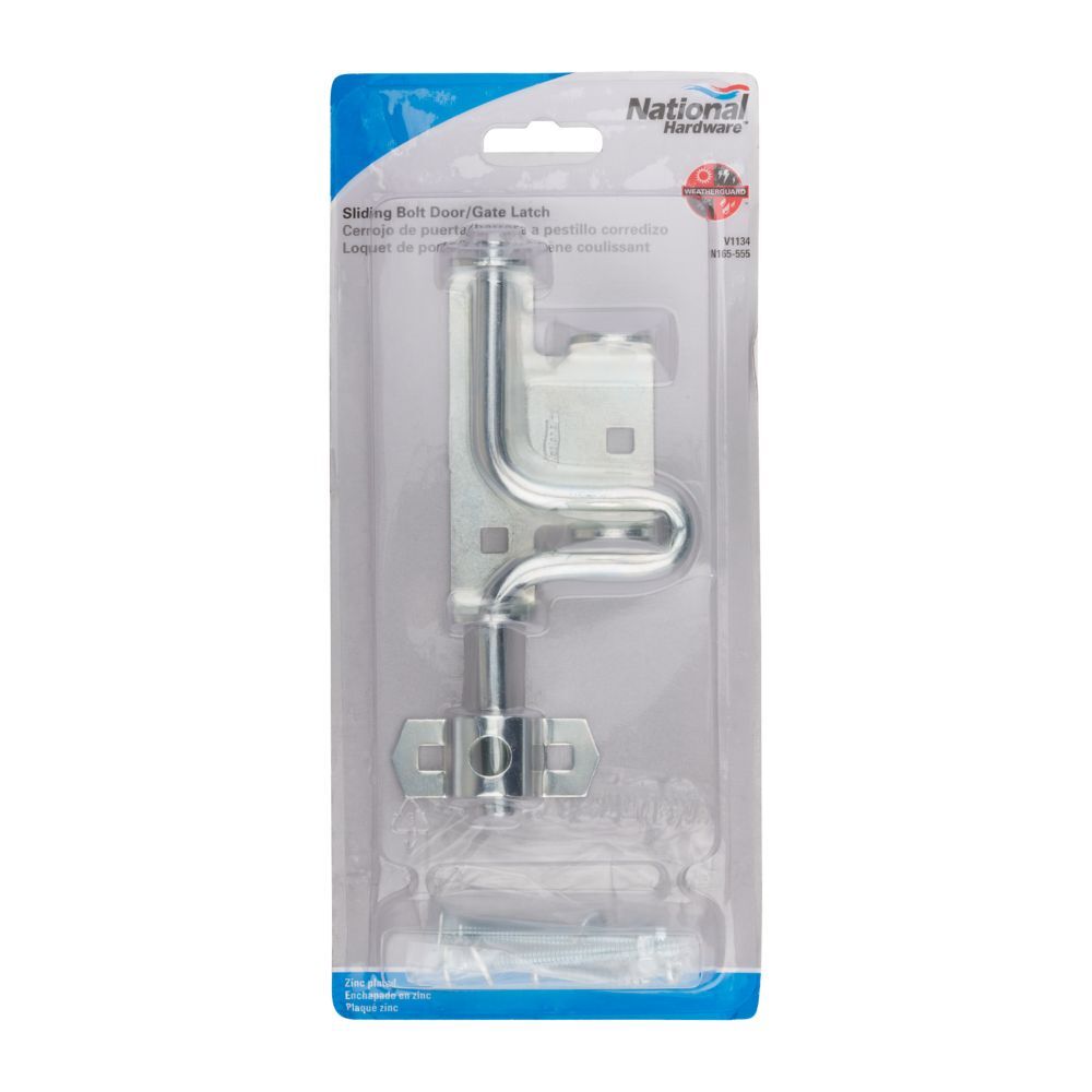 National Hardware Zinc Plated Sliding Bolt Door/Gate Latch