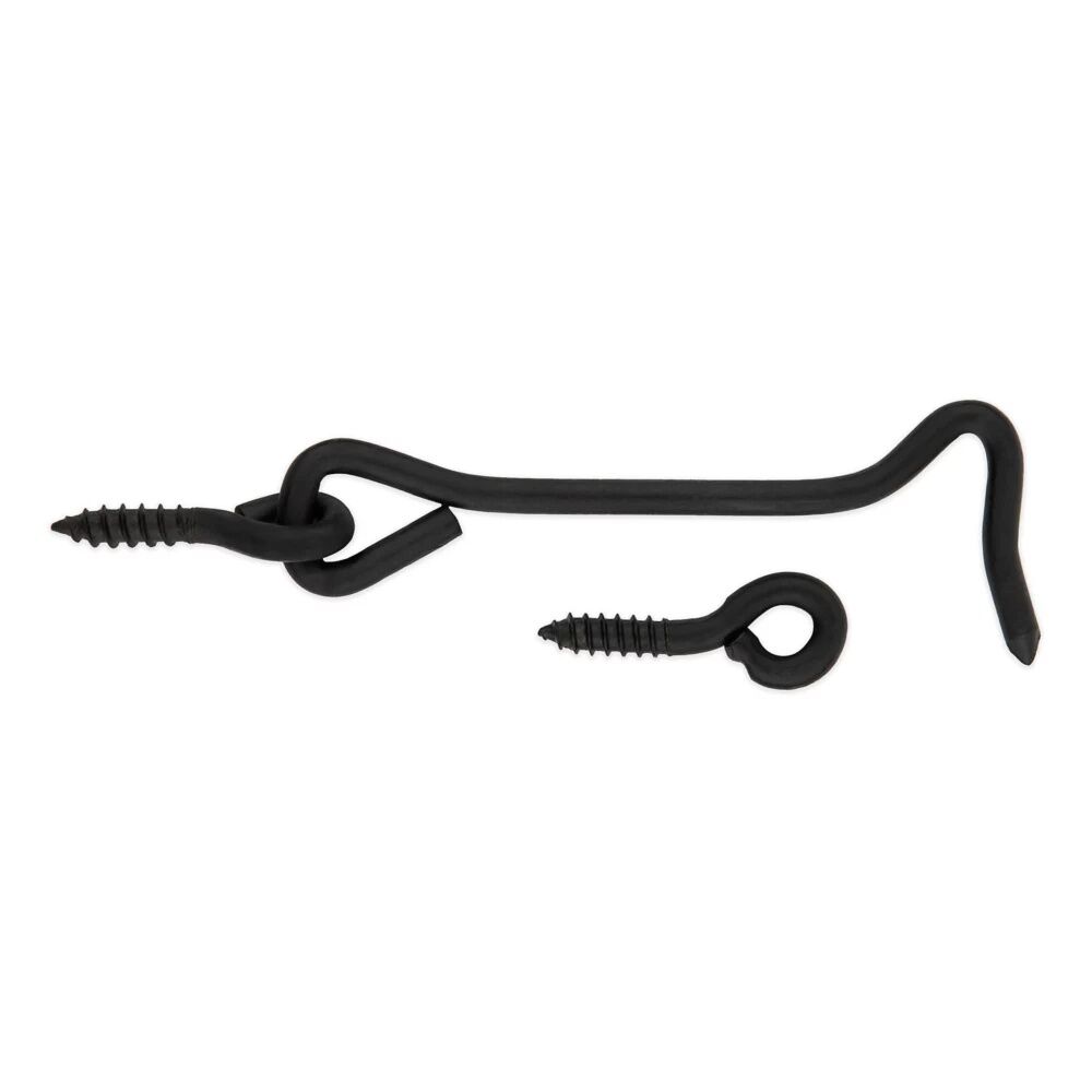 National Hardware Black Hook & Eye, 4-In