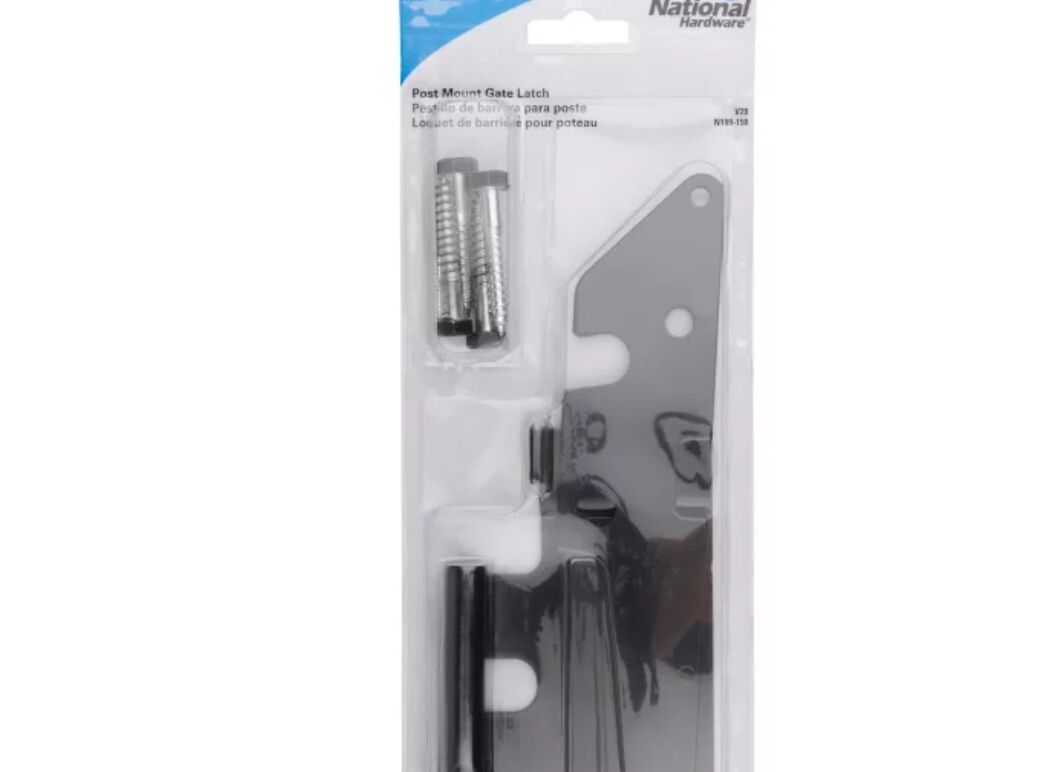 National Hardware Black Post Mount Gate Latch