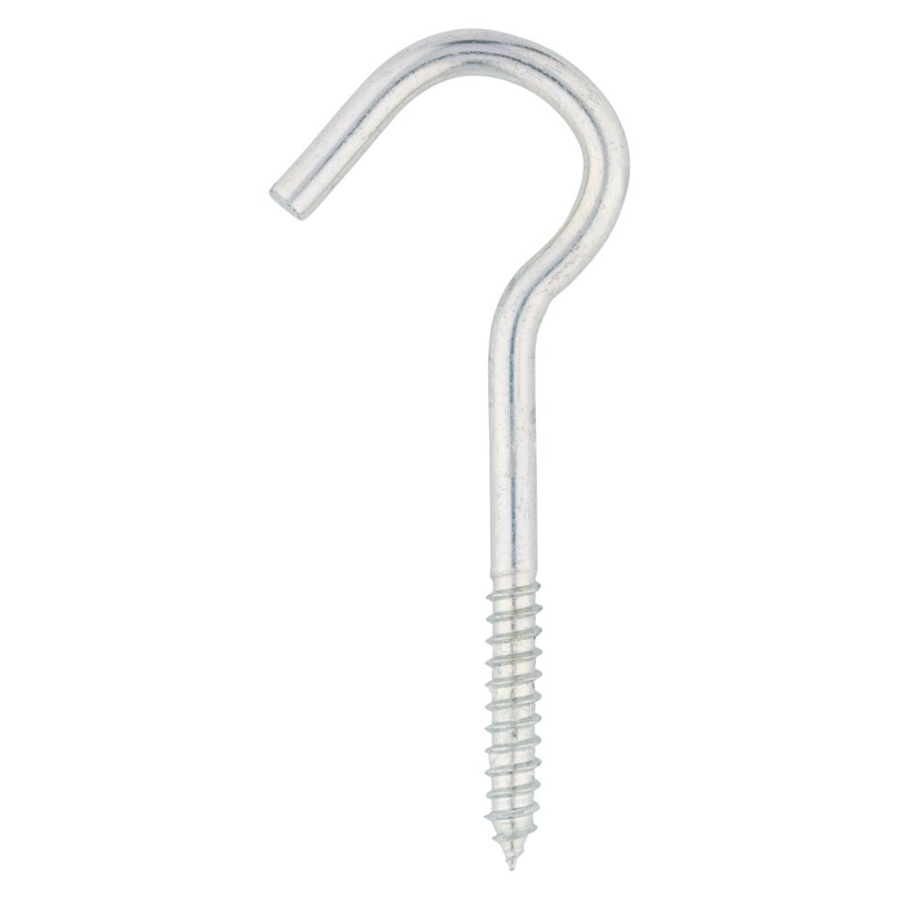 National Hardware Zinc Plated Screw Hook, 1/4-In x 4 1/4-In