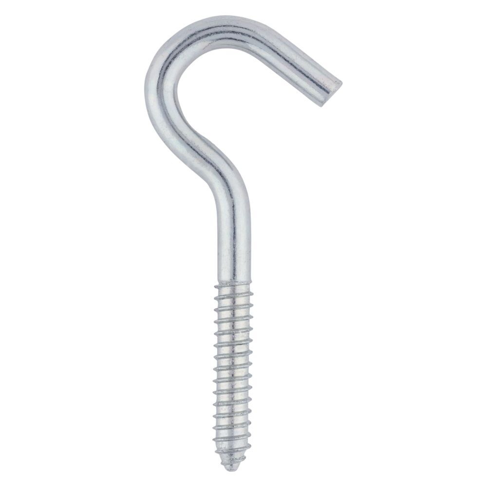 National Hardware Zinc Plated Screw Hook, 3/8-In x 4 7/8-In