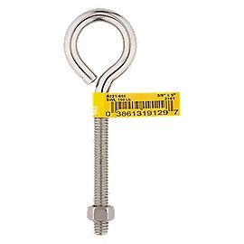 National Hardware Stainless Steel Eye Bolt, 3/8 X 5-In