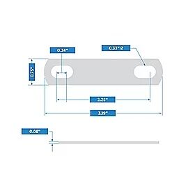 National Hardware Zinc Plated U Bolt Plate, 5/16-In X 2-In
