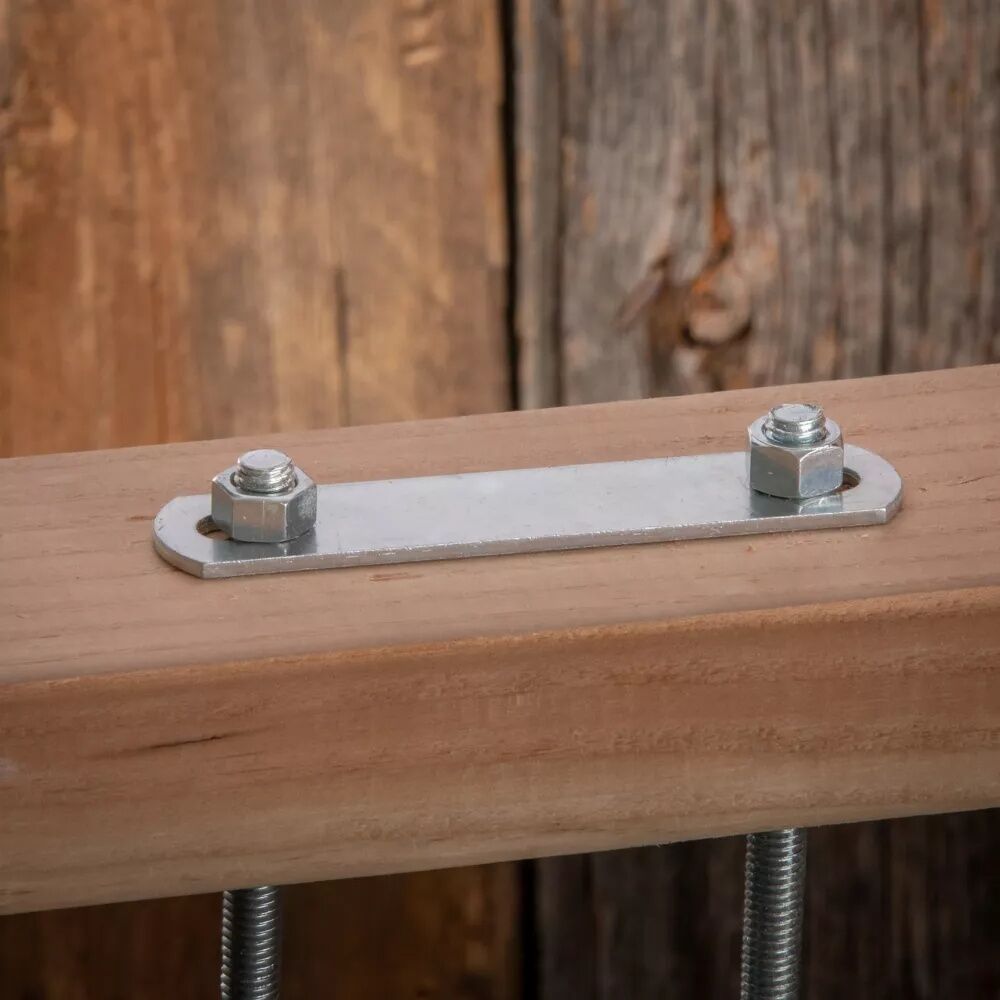 National Hardware Zinc Plated U Bolt Plate, 3/8-In X 3-In