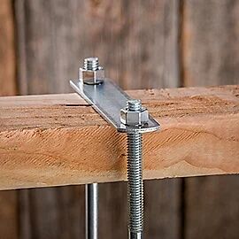 National Hard ware Zinc Plated U-Bolt Plate, 3/8 X 4-In