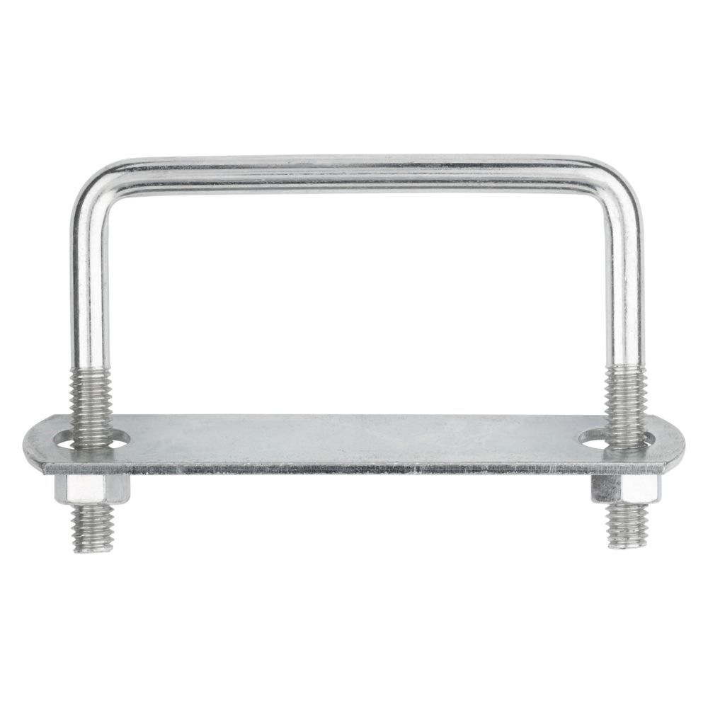 National Hardware Zinc Plated Square U Bolt, #673 - 3/8-In x 4-In x 3-In