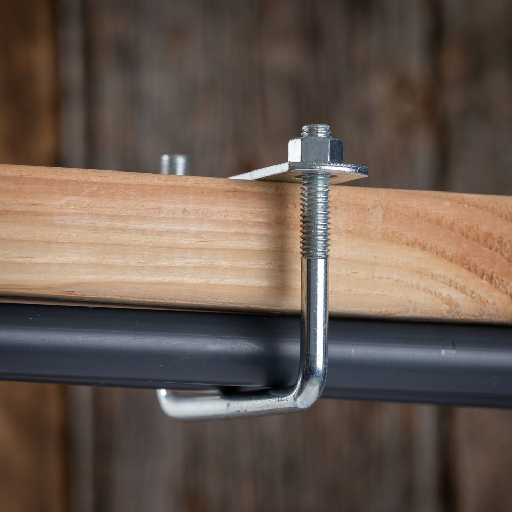 National Hardware Zinc Plated Square U Bolt, #673 - 3/8-In x 4-In x 3-In