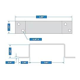 National Hardware Zinc Plated Bar Holder, 5-In