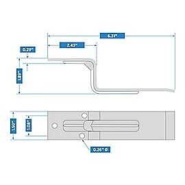 National Hardware Zinc Plated Bar Holder
