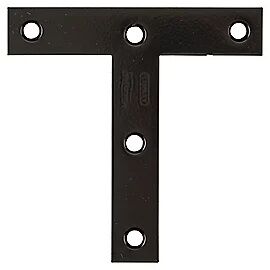 National Hardware Black T Plate, 4-In X 4-In