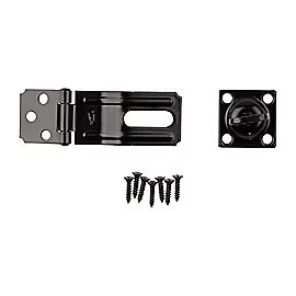 National Hardware Black Swivel Staple Safety Hasp, 3-1/4-In