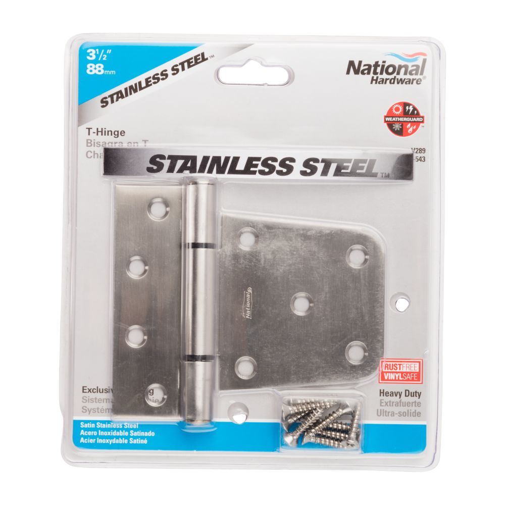 National Hardware Stainless Steel Extra Heavy Gate Hinge, 3 1/2-In