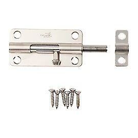 National Hardware Stainless Steel Barrel Bolt, 4-In