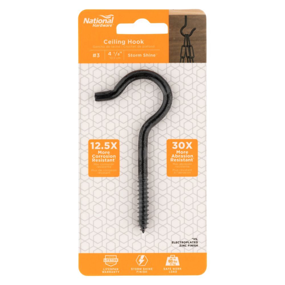 National Hardware Storm Shine Ceiling Hooks, #3, 4 1/8-In