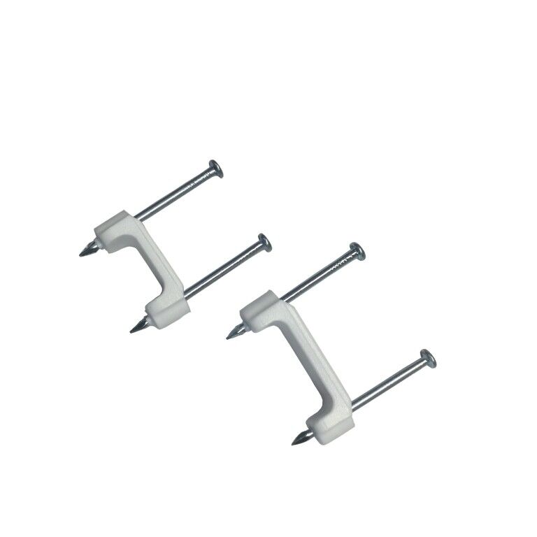 Gardner Bender White Plastic Staples, 1/2-In, 15-Pk