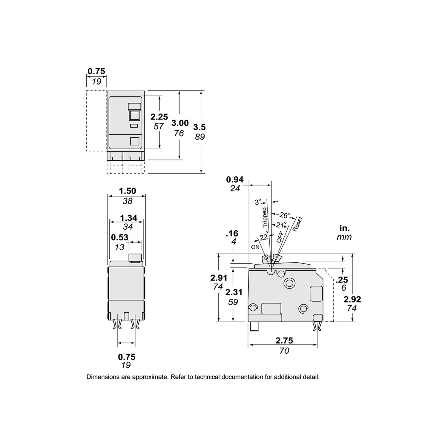 Square D QO Standard 2 Pole Mini Circuit Breaker, 40-A, 120-V/240-V AC
